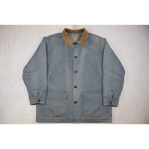 LL Bean Barn Chore Field Jacket Coat Mens XL Green Thinsulate Quilted Lining